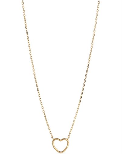 Enamel Copenhagen - Organic Heart Halskæde - Guldfarvet